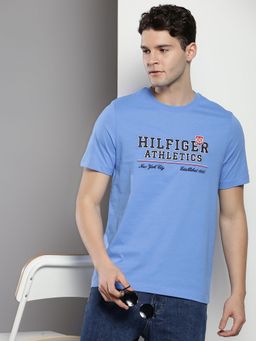 Tommy Hilfiger - Mens Blue Typography T-Shirt