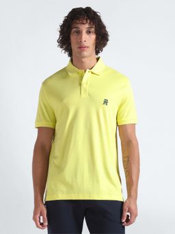 Tommy Hilfiger - Mens Yellow Solid Polo T-Shirt