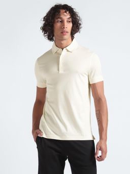Tommy Hilfiger - Mens Cream Solid Polo T-Shirt