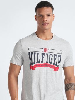 Tommy Hilfiger - Mens Grey Solid T-Shirt