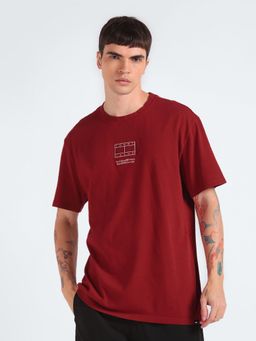 Tommy Hilfiger - Mens Red Solid T-Shirt