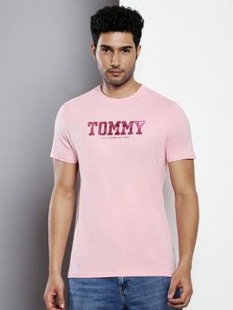 Tommy Hilfiger - Mens Pink Solid T-Shirt