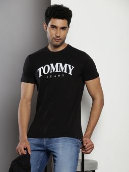Tommy Hilfiger - Mens Black Solid T-Shirt
