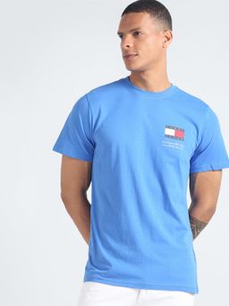Tommy Hilfiger - Mens Blue Slim Solid T-Shirt