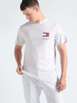 Tommy Hilfiger - Mens Grey Slim Solid T-Shirt