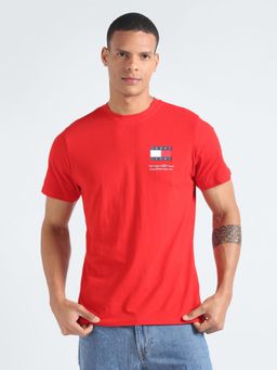Tommy Hilfiger - Mens Red Slim Solid T-Shirt