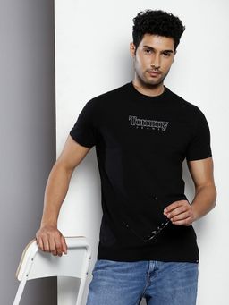 Tommy Hilfiger - Mens Black Solid T-Shirt