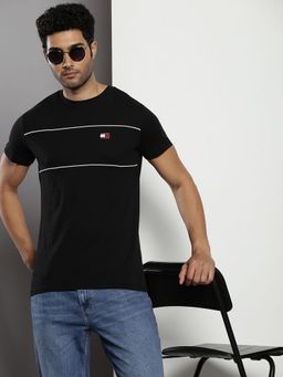 Tommy Hilfiger - Mens Black Solid T-Shirt
