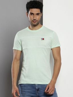 Tommy Hilfiger - Mens Green Solid T-Shirt