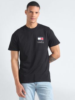 Tommy Hilfiger - Mens Black Slim Solid T-Shirt