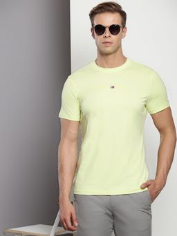 Tommy Hilfiger - Mens Yellow Solid T-Shirt