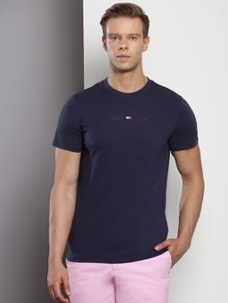 Tommy Hilfiger - Mens Navy Blue Solid T-Shirt