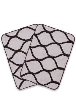 Saral Home - Haven Geometric Bath Door Mat Brown 2