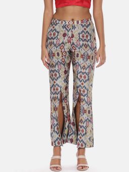 ASMI By Mayank Modi - Multicolor Muslin Printed Double Layer Pant