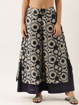 ASMI By Mayank Modi - Chanderi Blue Palazzo