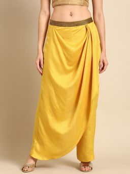 ASMI By Mayank Modi - Yellow Crush Silk Palazzo