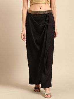 ASMI By Mayank Modi - Black Crush Silk Palazzo
