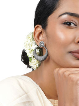 Teejh - Pranali Silver Oxidised Earrings