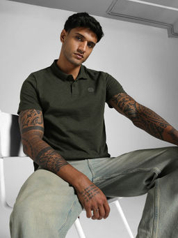 Puma - Olive Men's Premiuess Jacquard Polo T-Shirt