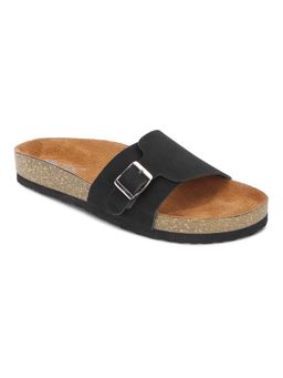 LYDC LONDON - Women Black Pu Slip On Sandals