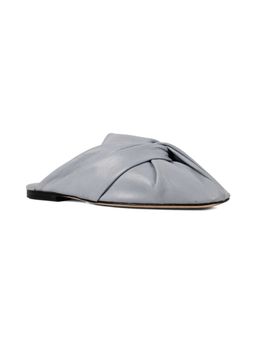 Vanilla Moon - Women Blue Leather Slip On Mules