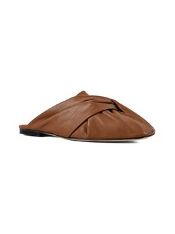 Vanilla Moon - Women Brown Leather Slip On Mules