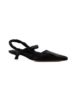 Vanilla Moon - Women Black Leather Elastic Heels