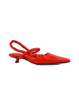 Vanilla Moon - Women Red Leather Elastic Heels