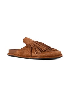 Vanilla Moon - Women Brown Leather Slip On Mules