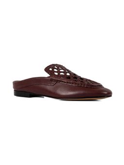 Vanilla Moon - Women Brown Leather Slip On Mules
