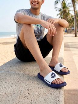 LOTTO - Men Blue Synthetic Slip On Sliders