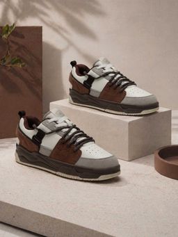 WROGN - Men Brown Polyurethane (PU) Lace-Ups Sneakers