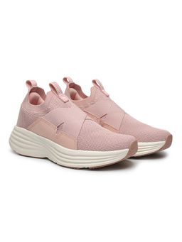 Yoho - Women Pink Knitted Slip On Sneakers