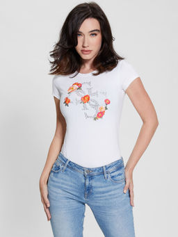 Guess - White Quattro G Floral Tee
