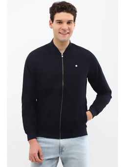 Allen Solly - Men Black Solid Full Sleeves Casual Jacket