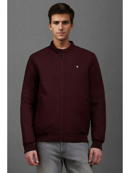 Louis Philippe - Men Casual Maroon Textured Jackets