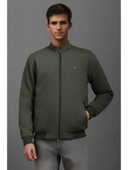Louis Philippe - Men Casual Olive Solid Jackets