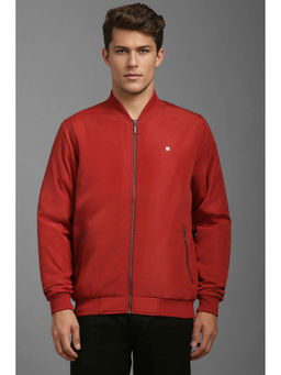 Louis Philippe - Men Casual Red Solid Jackets