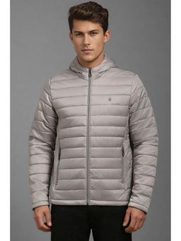 Louis Philippe - Men Casual Grey Solid Jackets