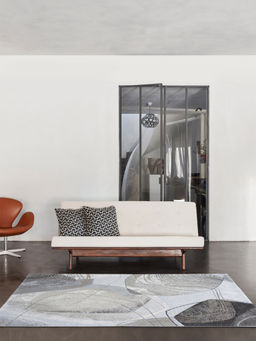 OBSESSIONS - Machine Made Contemporary Bedside Runner, Brown