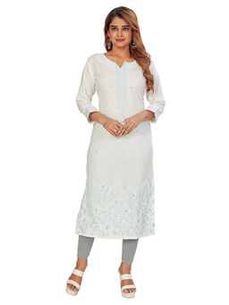 Amchoor - Women White Solid Kurta