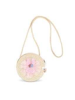 NFI Essentials - Off White Round Sling Bag for Women