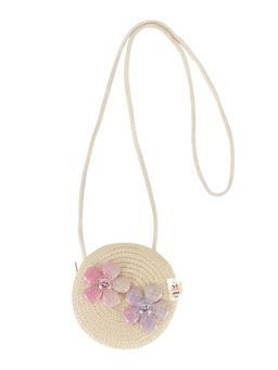 NFI Essentials - Off White Round Sling Bag for Women