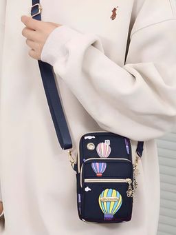 NFI Essentials - Navy Blue Womens Mobile Phone Sling Bag