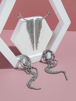 Sohi - Women Regal Harmony Embellished Earrings