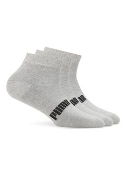 Puma - Quarter Unisex Grey Socks (Pack of 3)
