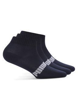 Puma - Quarter Unisex Navy Blue Socks (Pack of 3)