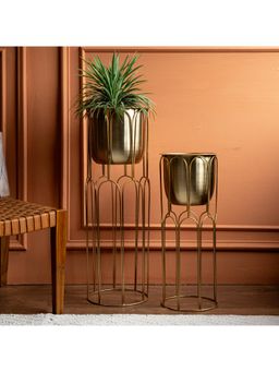 Logam - Gold Davos Planters with Stands