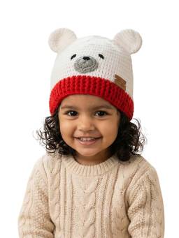 FUNKRAFTS - White Woven Comfortable Fit Beanie Cap