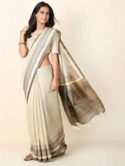 Fabindia - Silk Hand Block Print Sari